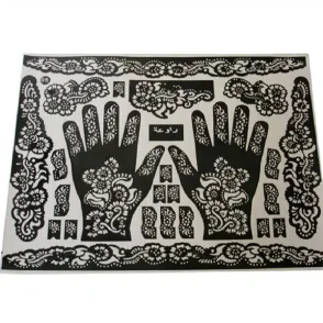 1 Feuille de pochoir pour Tatouage au Henné