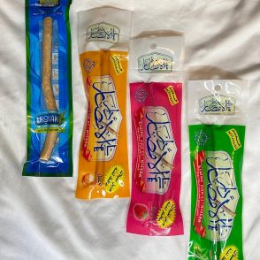 Pack 4 siwaks (miel, menthe, fraise, nature)