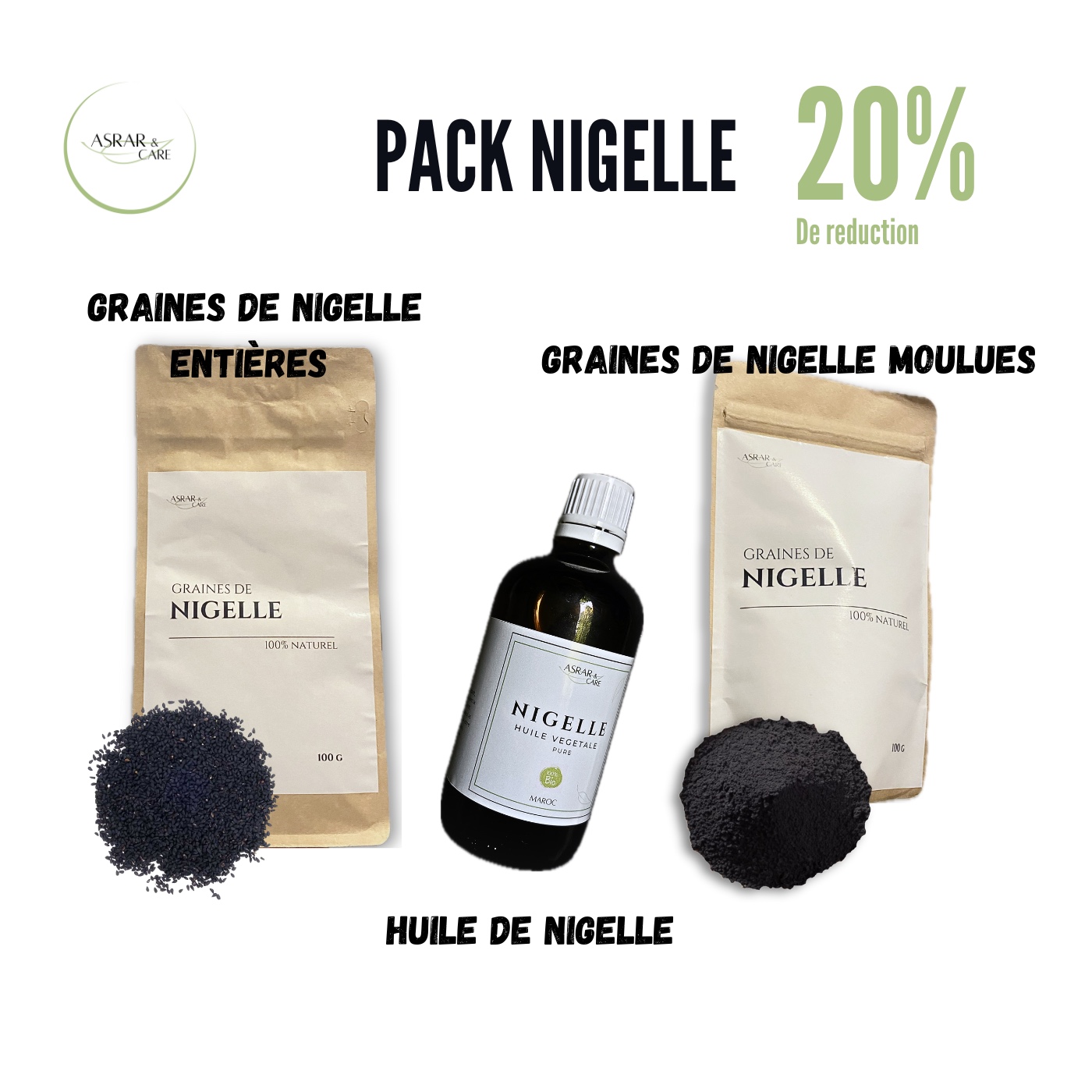 Pack NIGELLE 3 produits